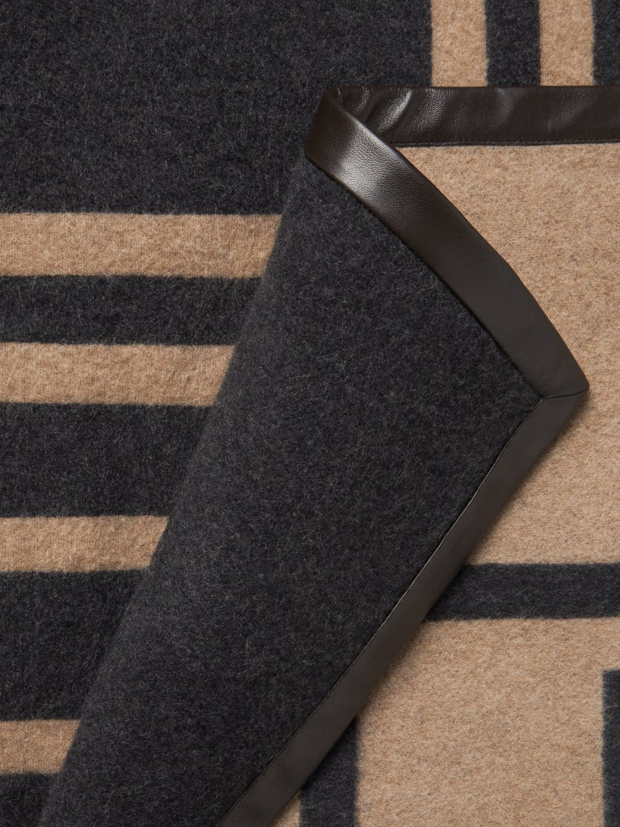 Leather Trim Throw - Image 5